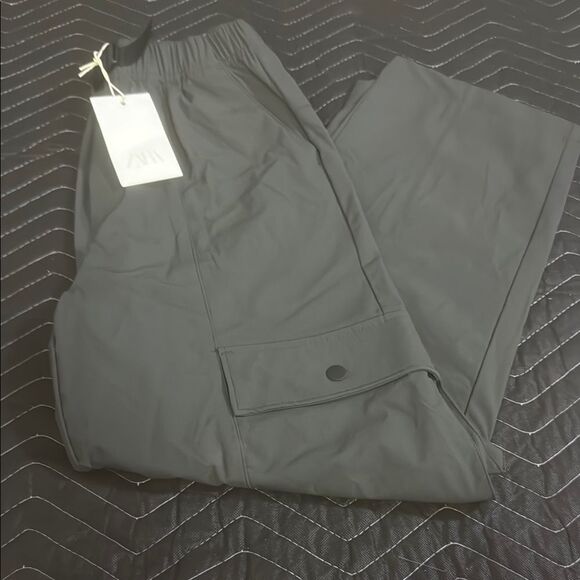 ZARA Gray Elastic Waist Pants - Picture 2 of 15